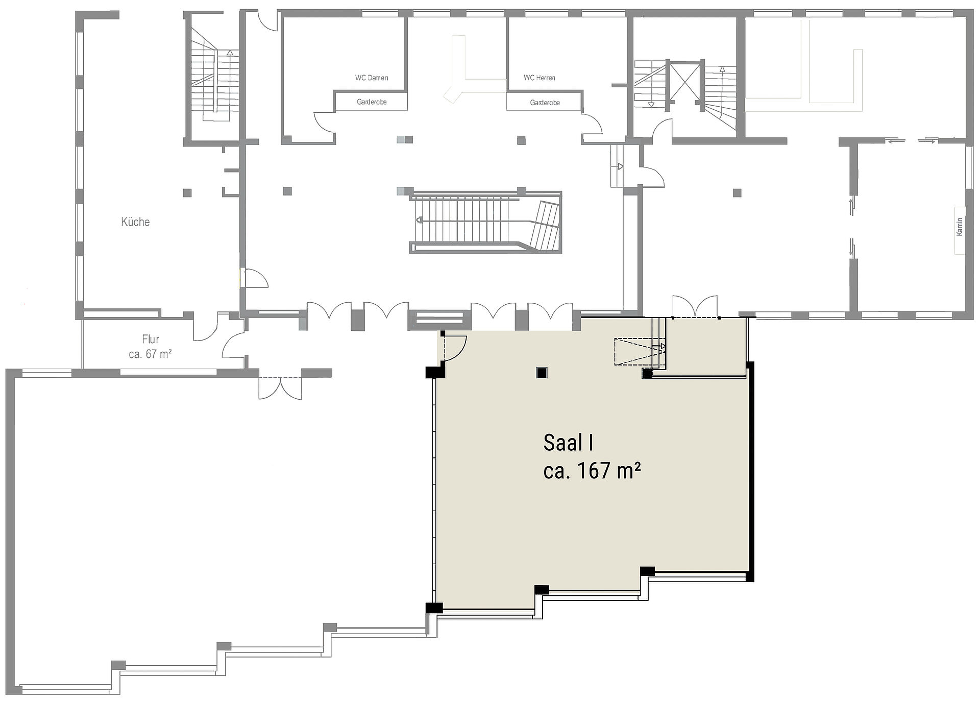 Saal I - Grundriss