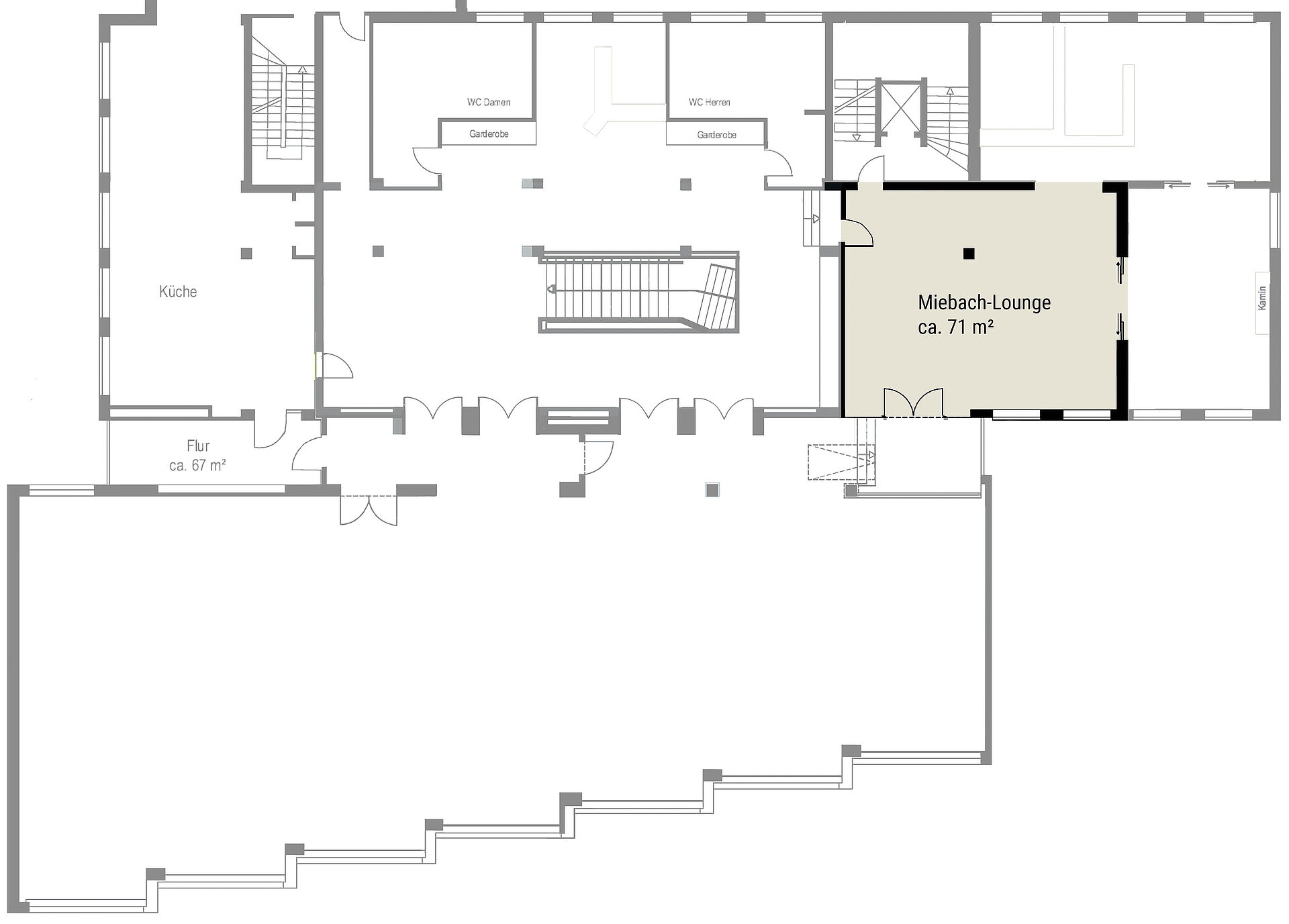 Grundriss der Lounge