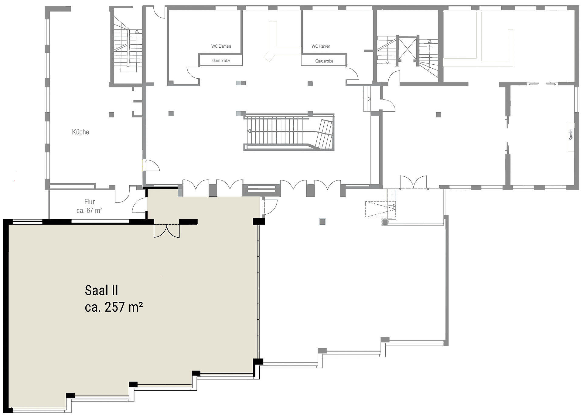 Saal II - Grundriss