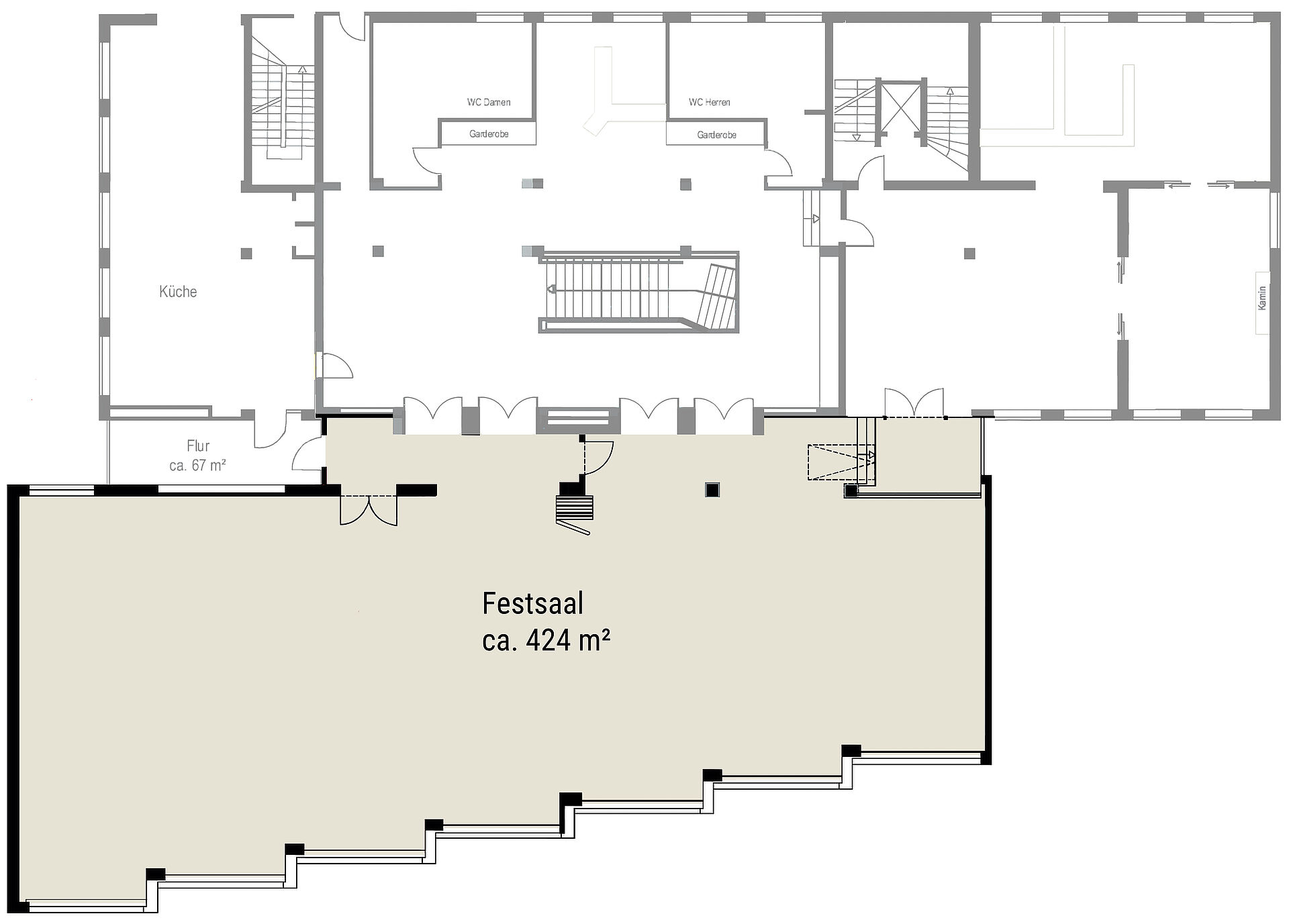 Grundriss des Festsaals